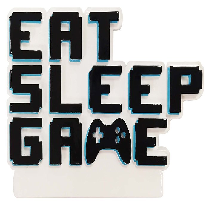 OR2247 - Eat, Sleep, Game Personalized Christmas Ornament