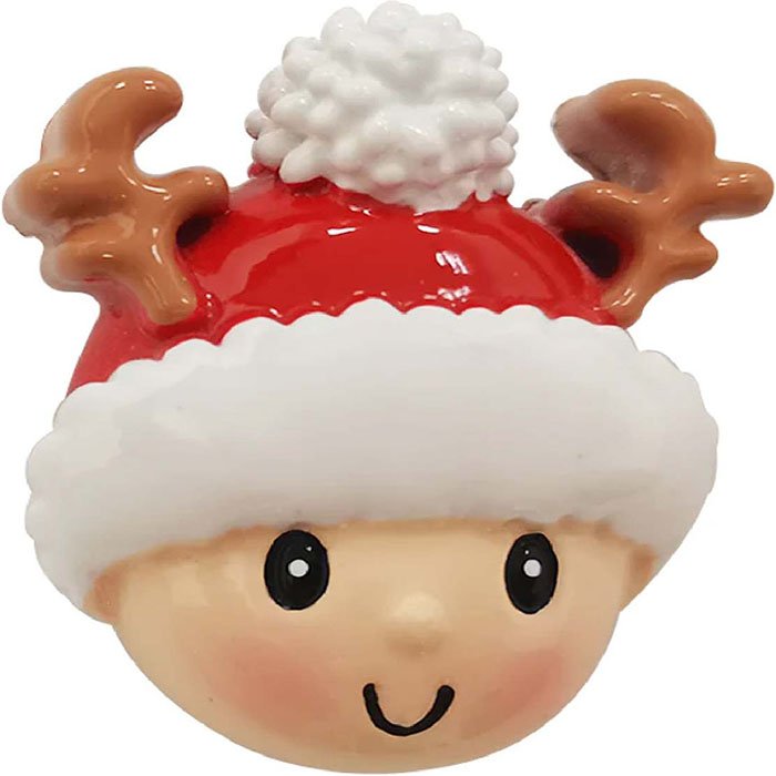 OR233523 - Heads with Holiday Hats Personalized Christmas Ornament