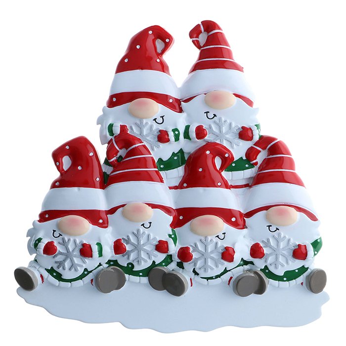 OR2221-6 -  Gnome Family Personalized Christmas Ornament