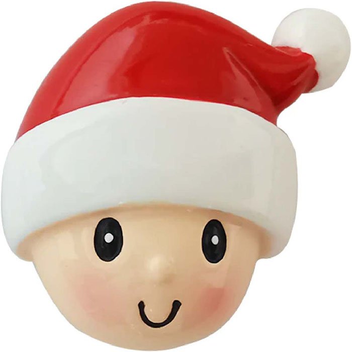 OR23354- Heads with Holiday Hats  Personalized Christmas Ornament