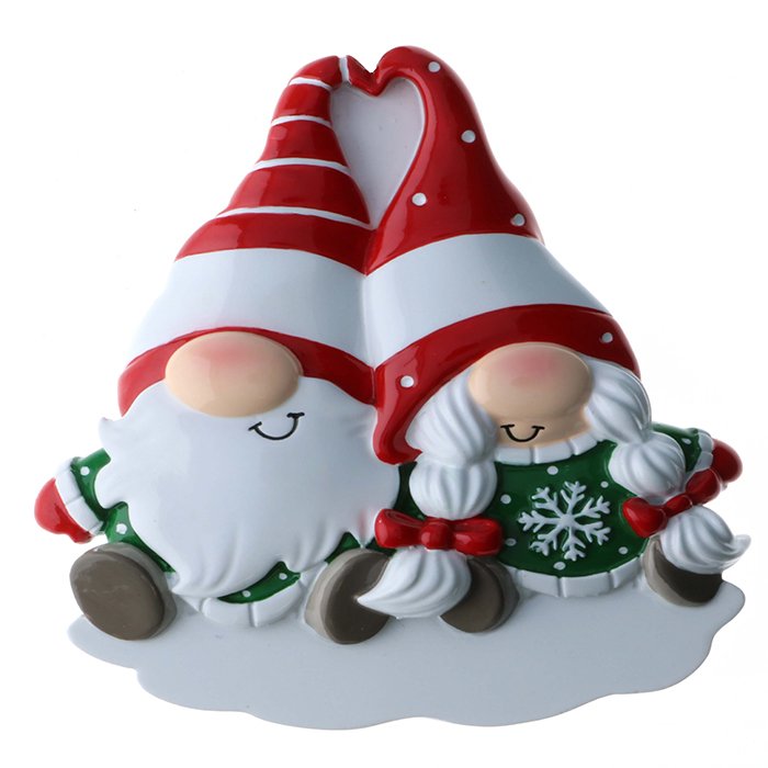 OR2220-2 - Gnome Couple Personalized Christmas Ornament