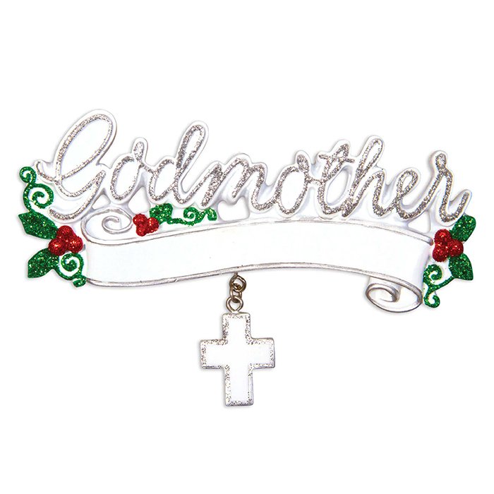 OR1567 - New Godmother Personalized Christmas Ornament