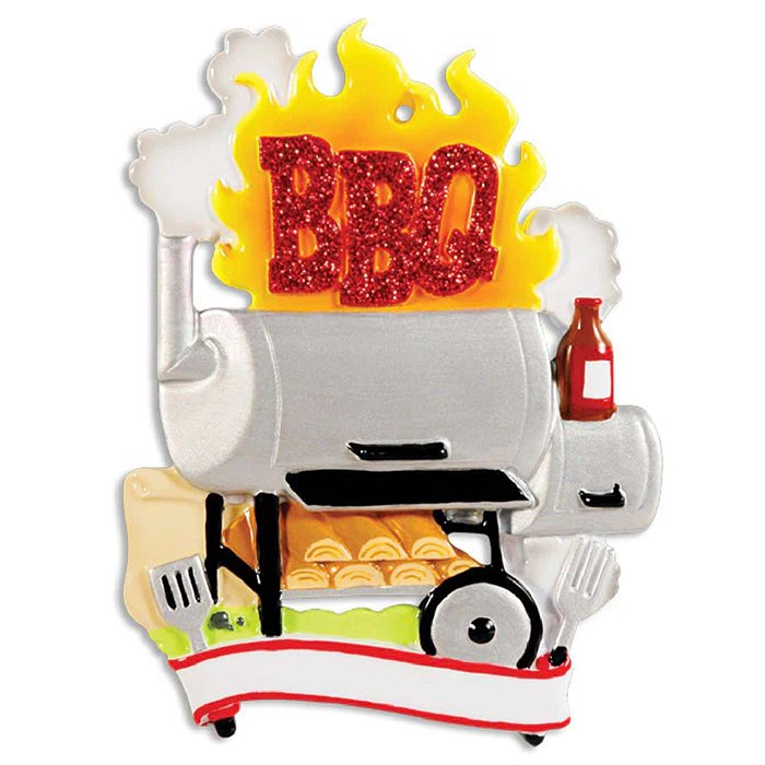 OR1382- BBQ Smoker Personalized Christmas Ornament