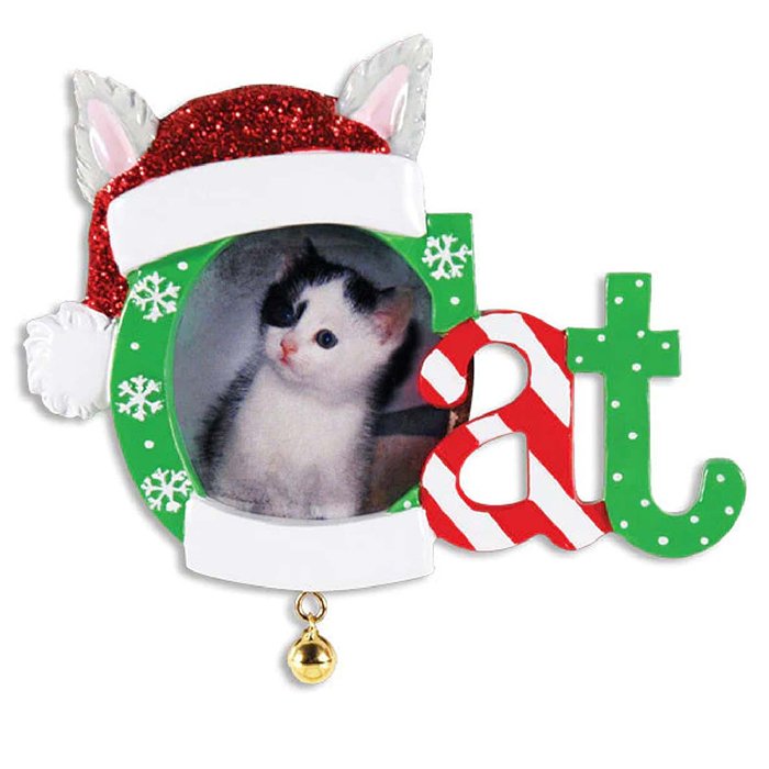 PF1423 - Christmas Cat Frame Personalized Christmas Ornament