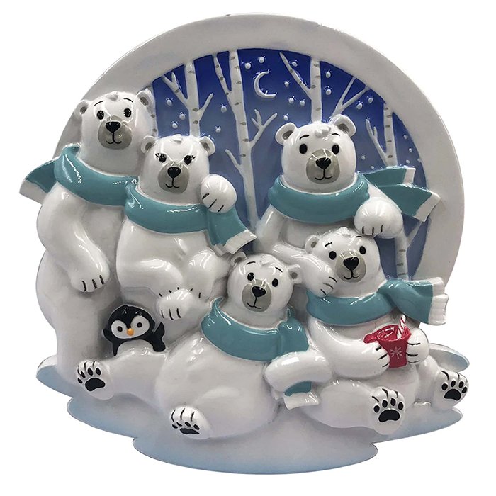 OR2022-5 - Polar Family Personalized Christmas Ornament