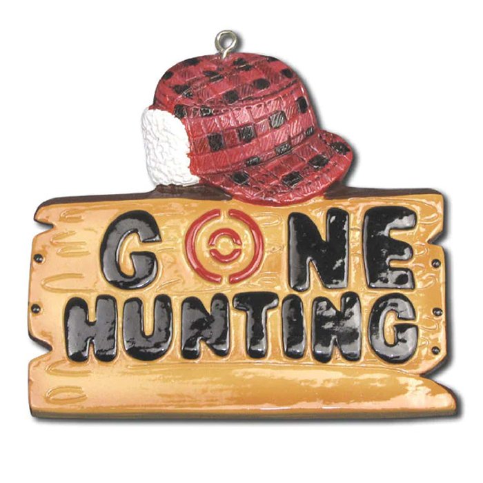OR1026- Gone Hunting Personalized Christmas Ornament