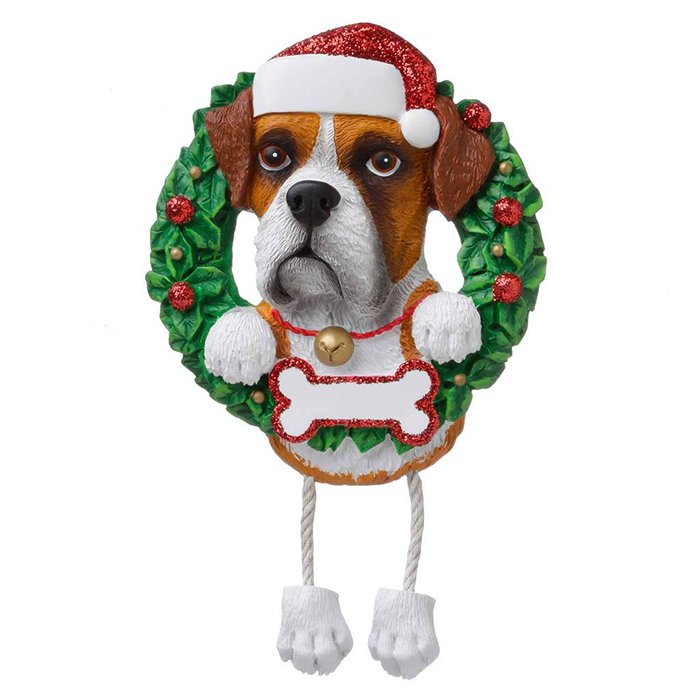 OR1712-BX - Boxer (Pure Breed) Personalized Christmas Ornament