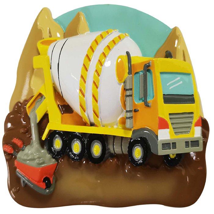 OR2244 - Cement Truck Personalized Christmas Ornament