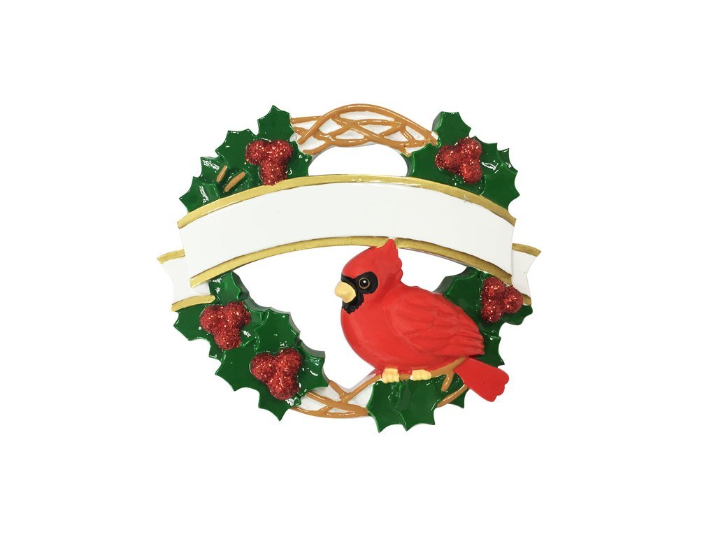 OR1905 - Cardinal with Christmas Wreath