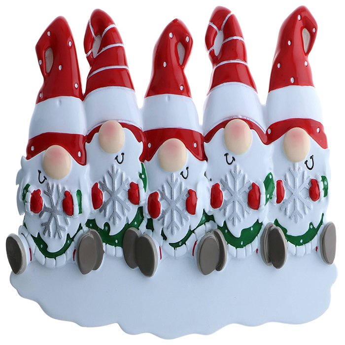 OR2221-5 -  Gnome Family Personalized Christmas Ornament