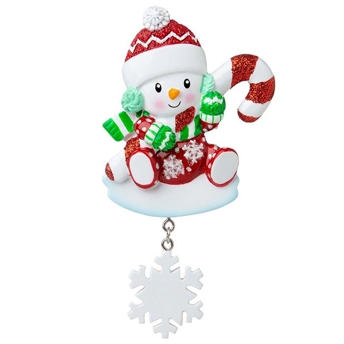 OR1846-RG - Baby with Candy Cane Personalized Christmas Ornament